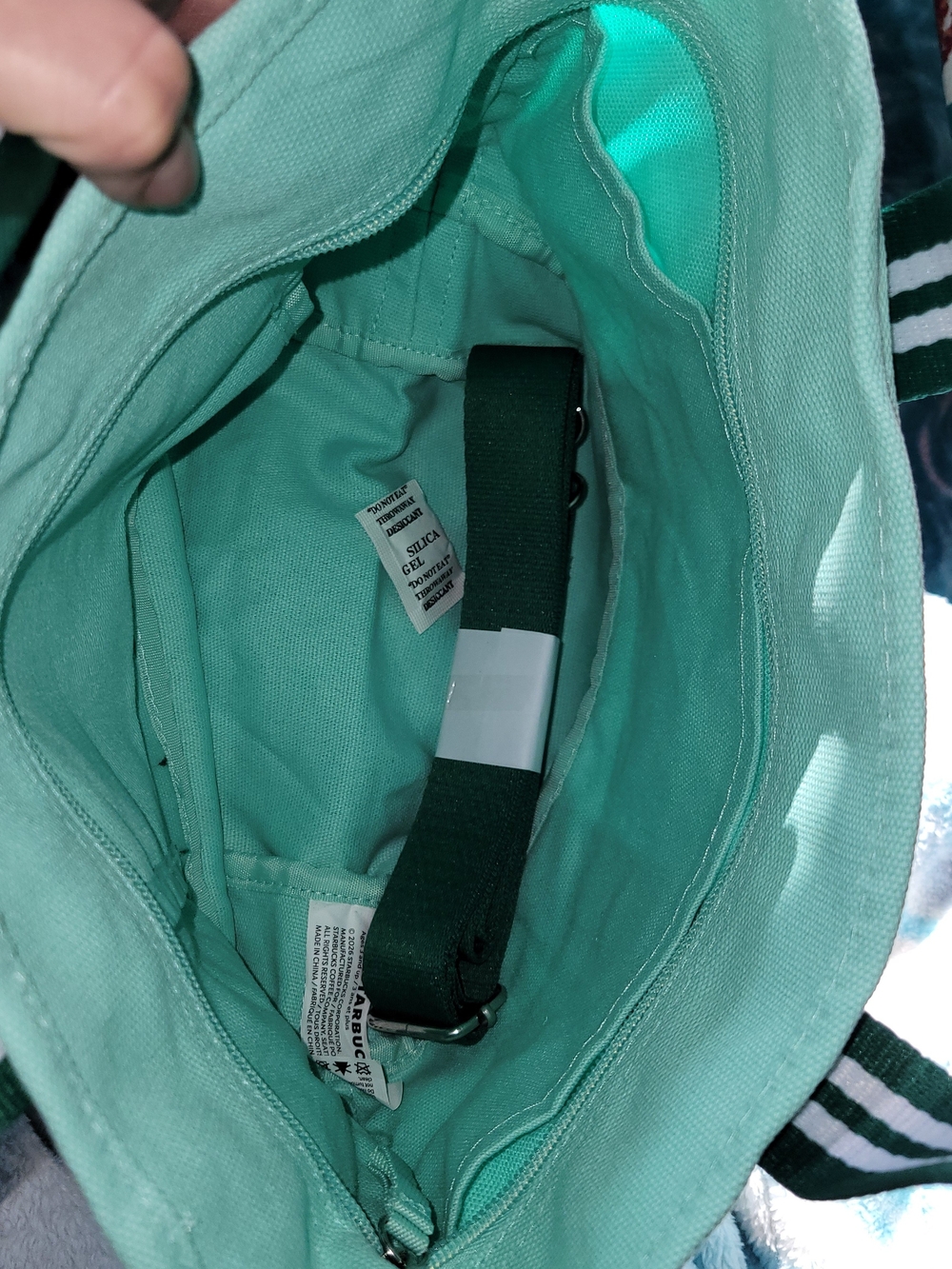 Starbucks Mint Green Canvas Tote Bag - Picture 3 of 6
